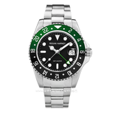 REGAN HARNEY RH009-02 GMT-AVIATOR Silver Dial Black Stainless Steel